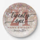 21st Birthday Chic Glitter Ombre