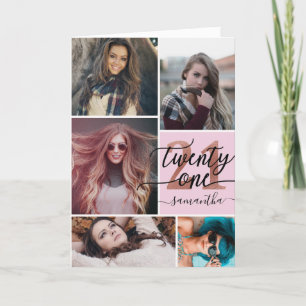 21st Birthday Chic Photo Card