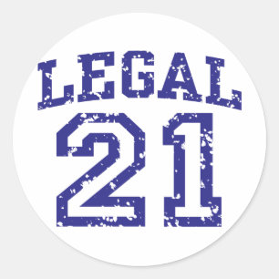 21st Birthday Classic Round Sticker