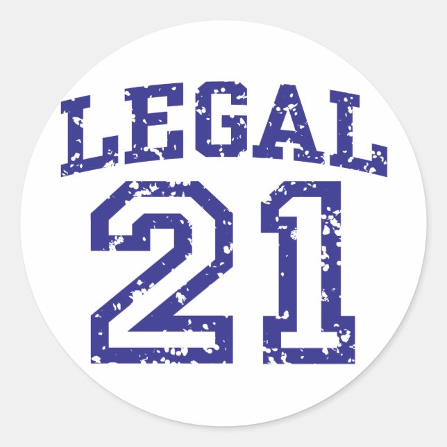 21st Birthday Classic Round Sticker (Front)