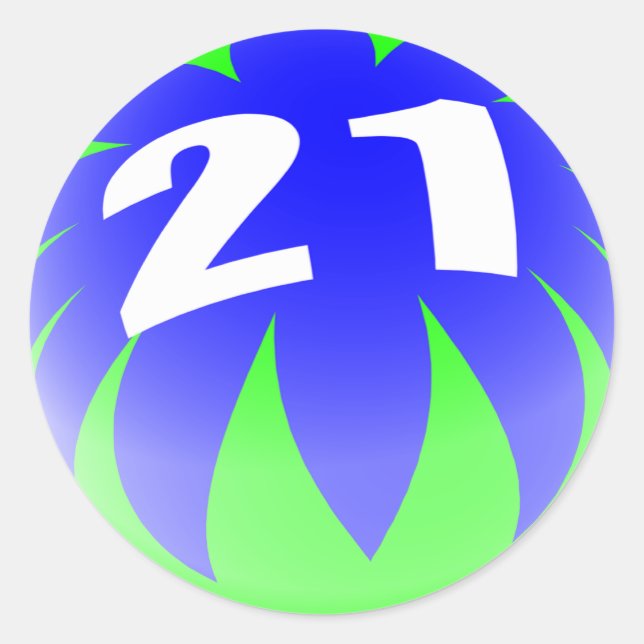 21st Birthday Classic Round Sticker (Front)