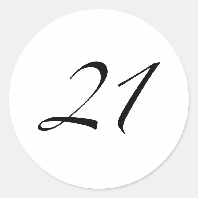 21st Birthday Classic Round Sticker (Front)