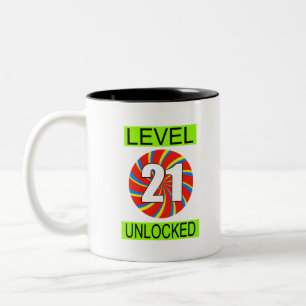 21st Birthday Computer Gamer Two-Tone Coffee Mug