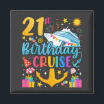 21st Birthday Cruise B-Day Party Square Magnet<br><div class="desc">21st Birthday Cruise B-Day Party Funny design Gift Classic Square Magnet Classic Collection.</div>