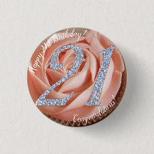 21st Birthday Cupcake 3 Cm Round Badge