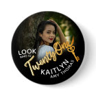 21st Birthday custom photo gold colour and black