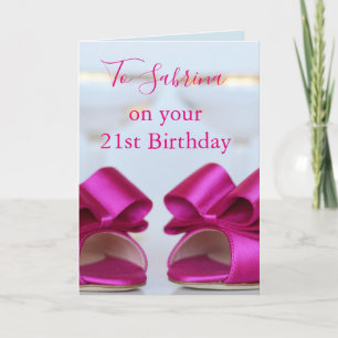 21st Birthday Cute Heels Card
