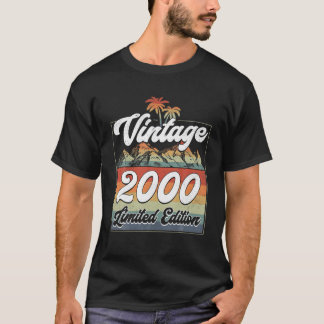 21St Birthday Decoration Vintage 2000 Limited Edit T-Shirt