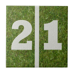 21st Birthday Football Customisable Tile