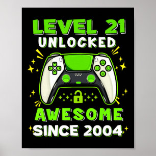 21st Birthday For Men 21 Years Birthday Gifts Poster