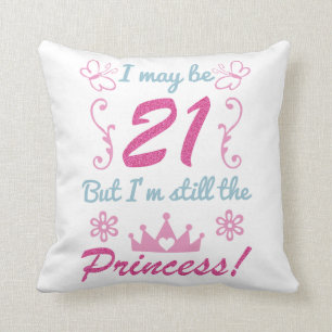 21st Birthday For Princess Cushion