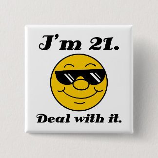 21st Birthday Gag Gift 15 Cm Square Badge