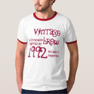 21st Birthday Gift 1992 Vintage Brew Name For Him T-Shirt