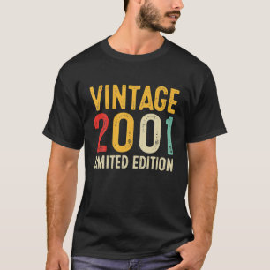 21st Birthday Gift 21 Years Old Vintage 2001 T-Shirt