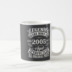 21st Birthday Gift Legend Born In 2005 21 For Year Coffee Mug