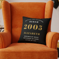 21st Birthday Gift Personalized 2005 Black Gold