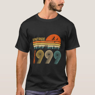 21St Birthday Gift Vintage 1999 Retro Bday 21 Year T-Shirt