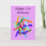 21st Birthday Gifts Card<br><div class="desc">How old am I? Just count the candles - it’s trickier than you think! Yes, there are 21. What a great way to show how old you are without actually showing how old you are. This is a great idea for both adults and kids alike. These intriguingly creative birthday gifts...</div>