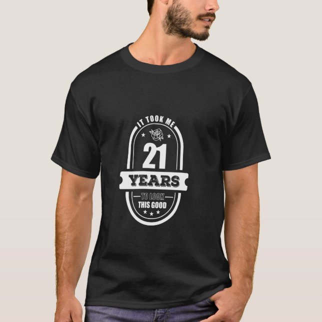 21st Birthday Gifts for Men Age 21 Year Old Retro  T-Shirt (Front)