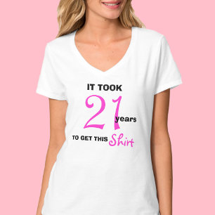 21st Birthday Gifts Ideas for Women T Shirt Funny