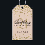 21st Birthday Gold Blush Pink Glitter Confetti Gift Tags<br><div class="desc">gift tag / favour tag - Elegant 21st Birthday Gold Faux Glitter Confetti Blush Pink template.</div>