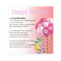 21st Birthday Granddaughter Poem