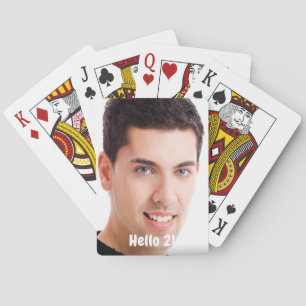 21st birthday guys men hello 21 playing cards