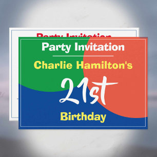 21st Birthday Invitation