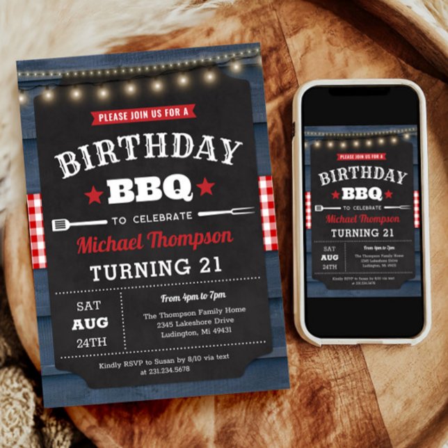 21st Birthday Invitation - Barbecue Party (21st Birthday Invitation - Barbecue Party)