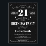 21st Birthday Invitation Chalkboard<br><div class="desc">21st Birthday Invitation Chalkboard. Black and White Background. Adult Birthday. Male Men or Women Birthday. Kids Boy or Girl Lady Teen Teenage Bday Invite. 13th 15th 16th 18th 20th 21st 30th 40th 50th 60th 70th 80th 90th 100th. Any Age. For further customisation, please click the "Customise it" button and use...</div>