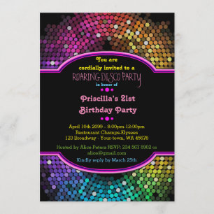 21st Birthday invitation Party, Disco Party,Gatsby