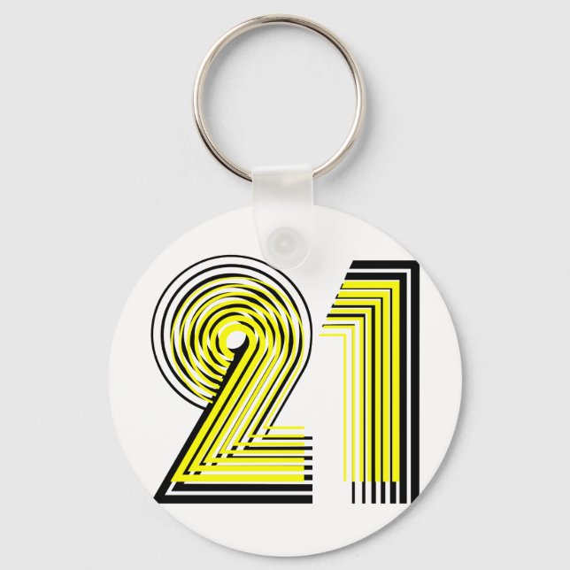 21st Birthday Key Ring (Front)