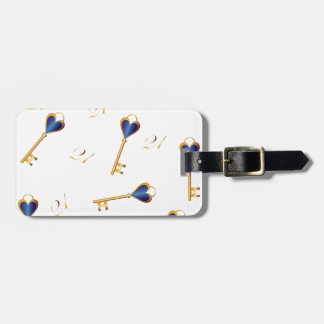 21st Birthday keys Luggage Tag (Front Horizontal)