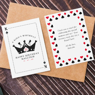 21st Birthday King of Spades Casino Poker Card