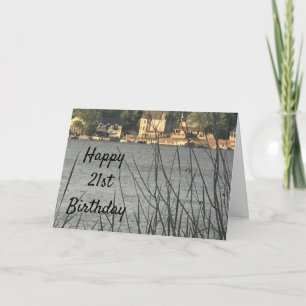 **21st BIRTHDAY** **LAKE LIVING BIRTHDAY CARD** Card