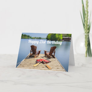 **21st** BIRTHDAY LAKE STYLE GREETINGS  Card