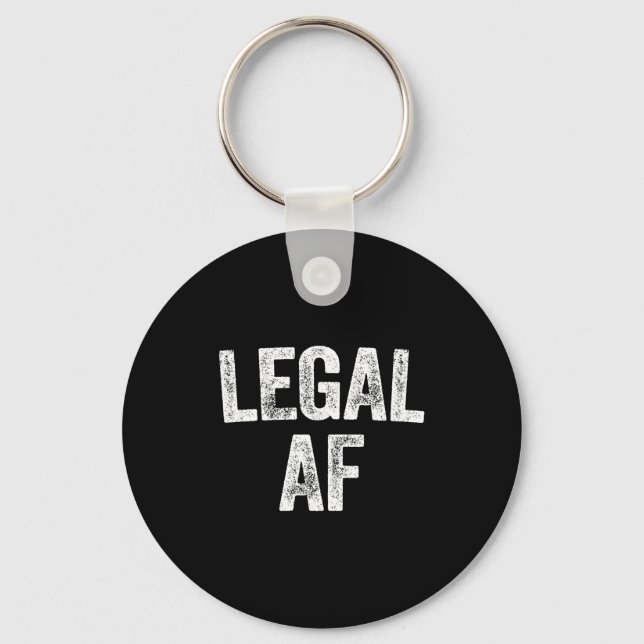 21st Birthday Legal Af Long Sleeve  Key Ring (Front)