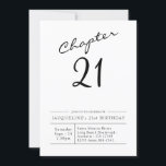 21st Birthday Modern 21 Party Invitation<br><div class="desc">Sophisticated and elegant script 21st birthday invitation.</div>