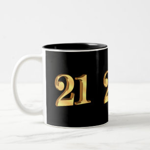 21st Birthday Mug 3D look number