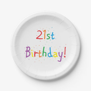 "21st Birthday" Paper Plates