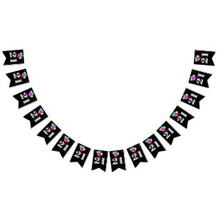 21st  birthday party balloons bunting 