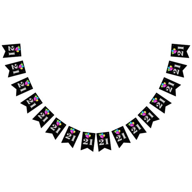 21st  birthday party balloons bunting  (All)