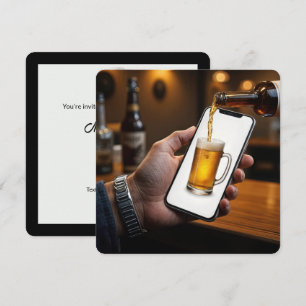 21st Birthday Party Beer Mug Invitation