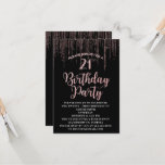 21st Birthday Party-Black & Gold Invitation<br><div class="desc">Beautiful Black and Gold Invitation Card for you and your loved ones.</div>