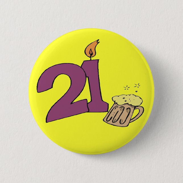 21st Birthday Party Button (Front)