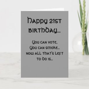 21st birthday party card