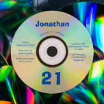 21st Birthday Party Faux CD Retro 90s music  Invitation<br><div class="desc">👉 Put a smile on a face with this retro themed 21st birthday party invitation on an 90’s faux CD! - Simply click to personalise this design 🔥 My promises - This is unique - designed by me! - It is designed with you in mind 🙏 Thank you for supporting...</div>