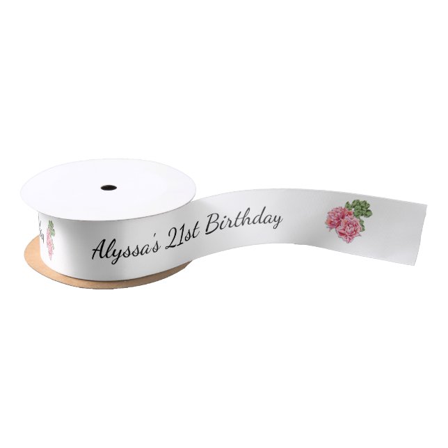 21st Birthday Party Favour Ribbon Satin Ribbon (Spool)