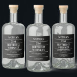 21st Birthday Party Favour Twenty One For Him Her Liquor Bottle Label<br><div class="desc">21st Birthday Party Favour Twenty One For Him Her Liquor Bottle Label</div>