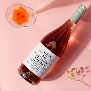 21st Birthday Party Gifts For Boyfriend Her Girls Wine Label